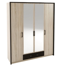 Ντουλάπα Scarlet 180Χ58Χ212 cm SO-SCARLET4D Τετράφυλλη Μελαμίνη,Καθρέπτης