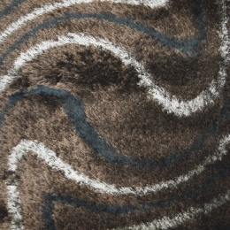 Χαλί Glamour Shaggy 7207 Brown-Black 133X190cm