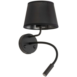 Φωτιστικό Τοίχου - Απλίκα Με Usb Maja 10203 40x19x50cm 1xE27/1xG9 15/8W Black TK Lighting