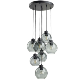 Φωτιστικό Οροφής Cubus 10207 49x49x140cm 7xE27 15W Black-Fume TK Lighting