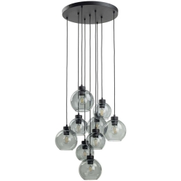 Φωτιστικό Οροφής Cubus 10208 50x58x140cm 9xE27 15W Black-Fume TK Lighting