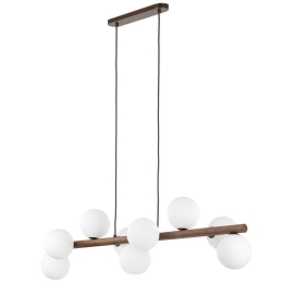 Φωτιστικό Οροφής - Ράγα Estera 10273 117x28x125cm 9xG9 8W Walnut-White TK Lighting