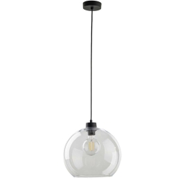 Φωτιστικό Οροφής Cubus 2064 Φ30x175cm 1xE27 15W Black-Clear TK Lighting