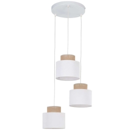 Φωτιστικό Οροφής Duo 2594 Φ35x110cm 3xE27 15W White-Natural TK Lighting