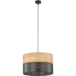Φωτιστικό Οροφής Nicol 4799 Φ38x170cm 1xE27 15W Natural-Black TK Lighting