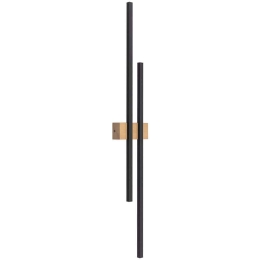 Φωτιστικό Τοίχου - Απλίκα Flash 6416 13x5,5x90cm 2xLed 45W Black-Natural TK Lighting