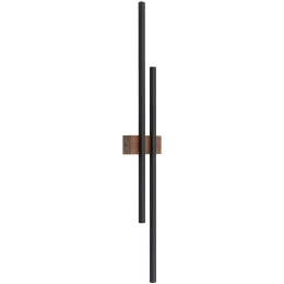Φωτιστικό Τοίχου - Απλίκα Flash 6628 13x5,5x90cm 2xLed 30W Black-Walnut TK Lighting
