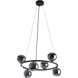 Φωτιστικό Οροφής Anabelle 6843 Φ62x140cm 6xG9 6W Black TK Lighting