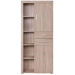 Ντουλάπα-Ραφιέρα με Συρτάρια Damis Sonoma TO-DAMREG2D2S 90.5x35x203εκ. Mdf