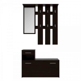 Έπιπλο Εισόδου Σετ Luna Wenge 100X28X215 cm TO-LUNASETVEGE Μελαμίνη