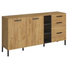 Μπουφές Santes TO-SANTES2D3S 180x42x92.5cm Gold Oak-Graphite