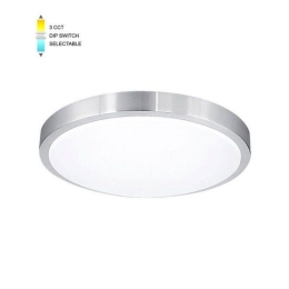 Φωτιστικό Οροφής - Πλαφονιέρα VT-2026050 LED CCT 2400lm 30W IP20 40x10cm Silver Vito