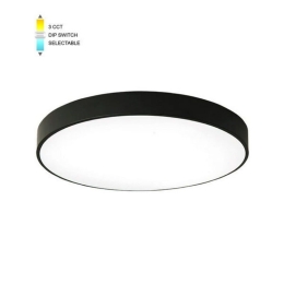 Φωτιστικό Οροφής - Πλαφονιέρα VT-2026100 LED CCT 2000lm 25W IP20 30x5cm Black Vito