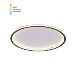 Φωτιστικό Οροφής - Πλαφονιέρα VT-2026240 LED CCT 2760lm 46W Με Διακόπτη IP20 50x4,5cm White-Black Vito