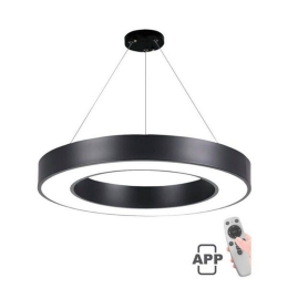 Φωτιστικό Οροφής Κρεμαστό VT-2026310 CCT LED 3000-6000K 4800lm 60W Με Χειριστήριο Και Mobile App 60x7cm Black Vito