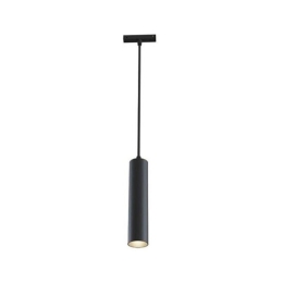 Κρεμαστό Φωτιστικό LED Μαγνητικής Ράγας Magna-S5 12W 3000Κ 984lm Ø4x30cm Black Metanor