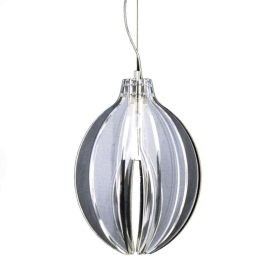 Φωτιστικό Οροφής W13951 Φ37x110cm 1xE27 60W Clear-Chrome Aca