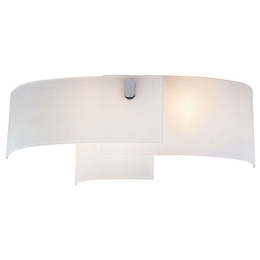Φωτιστικό Τοίχου - Απλίκα W35322 55x24cm 2xE27 60W Silver-White Aca