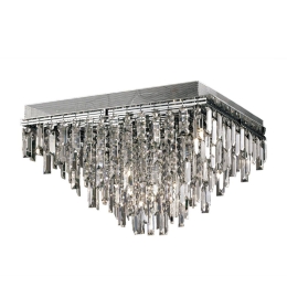 Φωτιστικό Οροφής WB00510S 10xG9 50x50cm Clear-Silver Aca