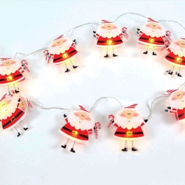 Χριστουγεννιάτικα Λαμπάκια Santa 10 Led X07101124 135+30cm 0,6W Με Μπαταρία Multi Aca