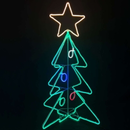 Φωτοσωλήνας 3D Christmas Tree 1000 Led X081000359 75x75x130+150m 60W Multi Aca
