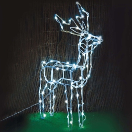 Φωτοσωλήνας Standing Reindeer 100 Led X0810024241 66x31x80cm 5m 3,4W White Aca