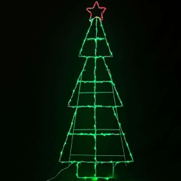 Φωτοσωλήνας Christmas Tree 100 Led X08100349 60x150+500m 6W Green-Red Aca