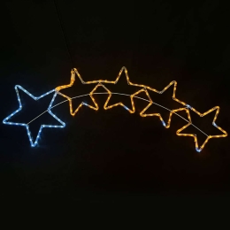 Φωτοσωλήνας 5 Stars 144 Led X081442920 150x50+150cm 25W White-Yellow Aca