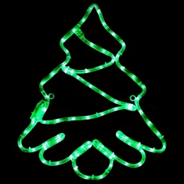 Φωτοσωλήνας Δεντράκι 72 Led X0818519 44x51+150cm 12,3W Green Aca