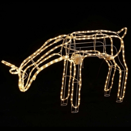 Φωτοσωλήνας Feeding Reindeer With Motor 240 Led X08240124 110x25x65+150cm 42W Clear Aca