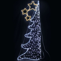 Φωτοσωλήνας Half Xmas Tree 252&200Led X082522219 75x200+150cm 30,1W Clear Aca