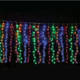 Χριστουγεννιάτικα Λαμπάκια Κουρτίνα RGB 360 Led X08360322 200x200cm 2,8W Clear Aca