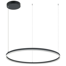 Φωτιστικό Οροφής Κύκλος 20264 Led 3000K 84W Φ120cm Black Matt Αλουμίνιο,Ακρυλικό
