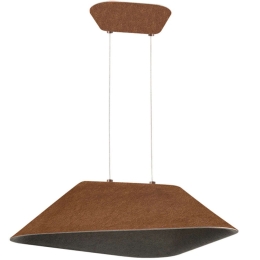 Φωτιστικό Οροφής Acoustic 23172 55x55x15cm Dim Led 850lm 8W 3000K Brown-Grey