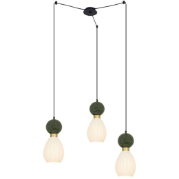 Φωτιστικό Οροφής 23246 80x140cm 3xE14 15W Marble Green-Brass