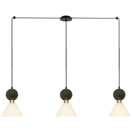 Φωτιστικό Οροφής 23248 110x140cm 3xE14 15W Marble Green-Brass