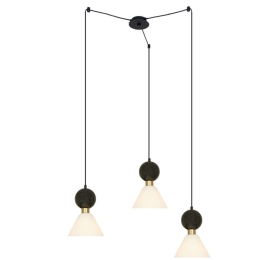 Φωτιστικό Οροφής 23249 80x140cm 3xE14 15W Marble Black-Brass