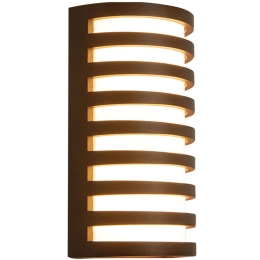 Φωτιστικό Τοίχου - Απλίκα E341 11,2x8x20,5cm Led 929lm 10W 3000K Brown