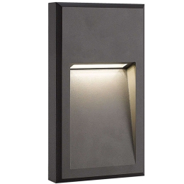 Φωτιστικό Τοίχου Χωνευτό E346 12,7x3,5x22,7cm Led 420lm 6W 3000K Graphite