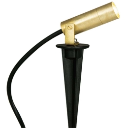 Φωτιστικό Δαπέδου Κήπου Με Καρφί E403 Φ2,2x7cm Led 130lm 2,3W 2700K Brass
