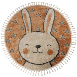 Χαλί Fano 390 Rabbit Brown-Beige Obsession 133X133cm Round