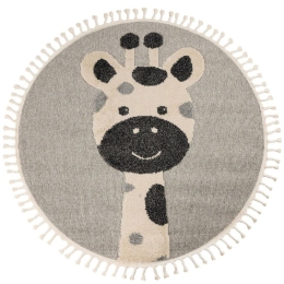 Χαλί Fano 392 Giraffe Grey-Cream-Black Obsession 133X133cm Round