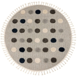 Χαλί Fano 394 Dots Grey-Multi Obsession 133X133cm Round