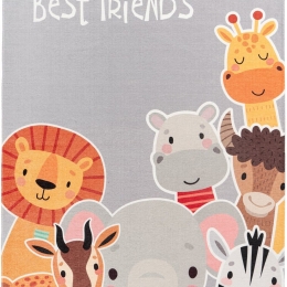 Χαλί Παιδικό Greta 606 Friends Grey-Orange Obsession 115X170cm