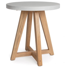 Τραπέζι Bistro Noria 0800019 70x70x75cm Natural-White Soulworks