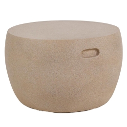 Τραπέζι Καθιστικού Randel Round 0800056 60x60x39cm Sand Soulworks