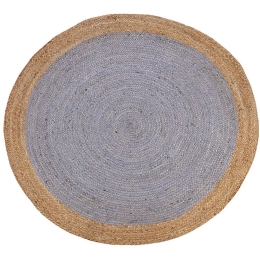 Χαλι Delhi Χειροποιητο Br-2941 -   Natural-Ciel New Plan 120X120cm Round