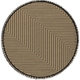 Χαλί Nepal 8113R Beige-Black New Plan 120X120cm Round