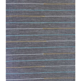 Χαλί Ribella 100 Χειροποιήτο Dark Grey New Plan 70X140cm