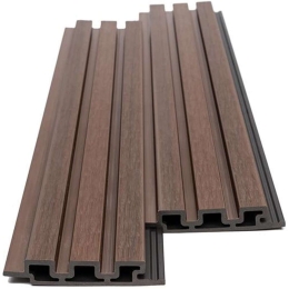 Πάνελ Τοίχου Wpc 2ης Γενιάς Με 3D Πηχάκια 5530 14,7x2,5x290cm Coffee New Plan WPC
